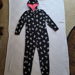 Forever 21 Black and Pink Cat Onesie